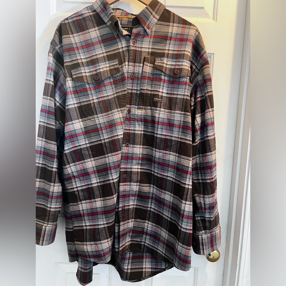 Ariat Rebar flannel shirt.